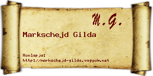 Markschejd Gilda névjegykártya